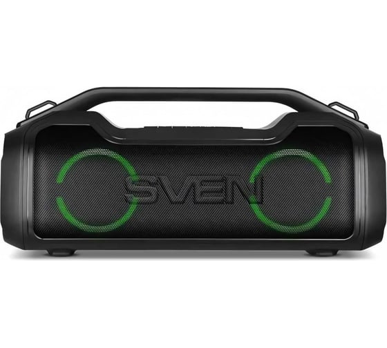 Портативная колонка SVEN АС PS-390 черная, 50 Вт, Waterproof (IPx5), TWS, Bluetooth, microSD, 3600 мА*ч SV-021306