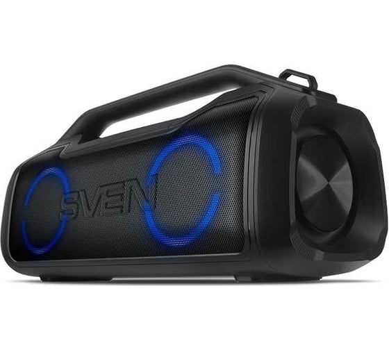 Портативная колонка SVEN АС PS-390 черная, 50 Вт, Waterproof (IPx5), TWS, Bluetooth, microSD, 3600 мА*ч SV-021306
