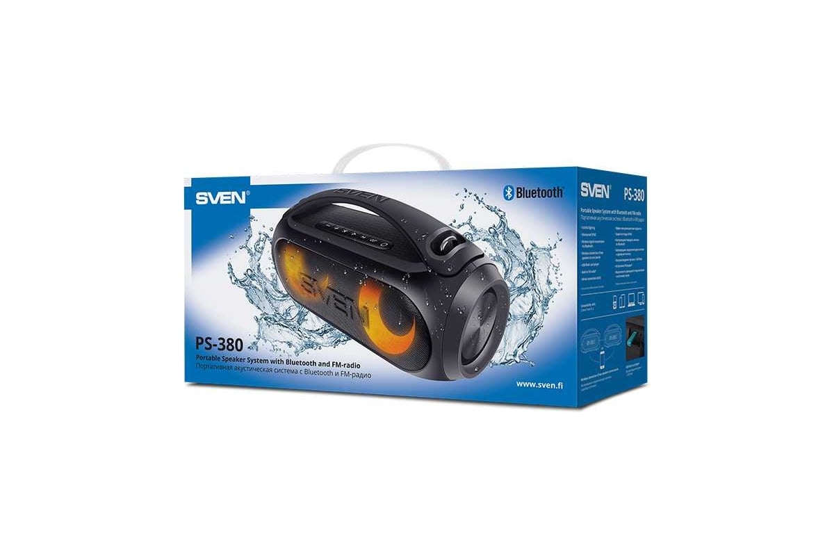 Sven ps-380 40 вт. Портативная колонка sven sv-021283. Sven ps 380 2x 20 вт. Ps 380. Свен пс 380.