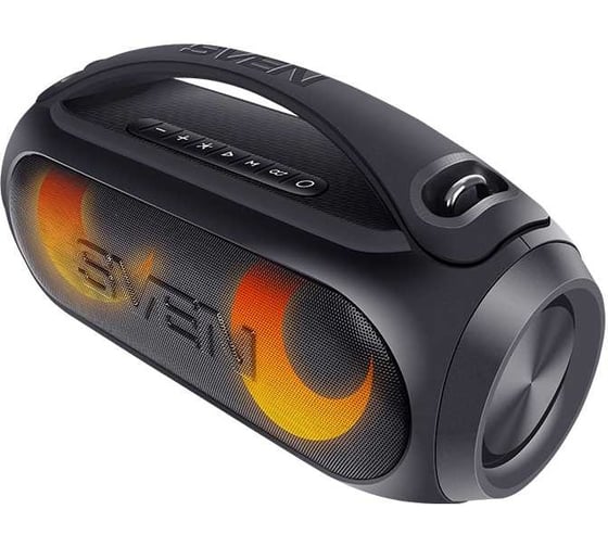 Портативная колонка SVEN АС PS-380 черная, 40 Вт, Waterproof (IPx5), TWS, Bluetooth, FM, USB, 3000 мА*ч SV-021290