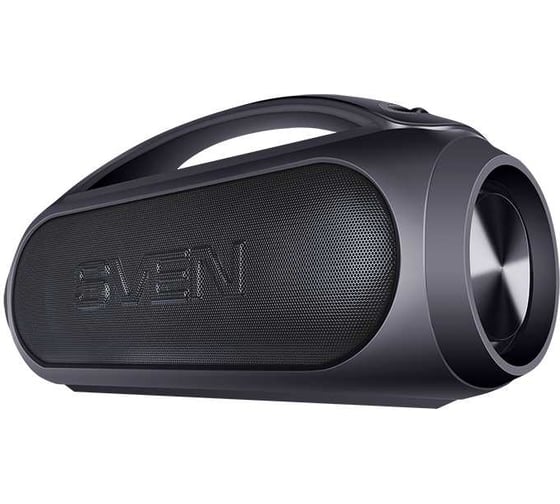 Портативная колонка SVEN АС PS-380 черная, 40 Вт, Waterproof (IPx5), TWS, Bluetooth, FM, USB, 3000 мА*ч SV-021290
