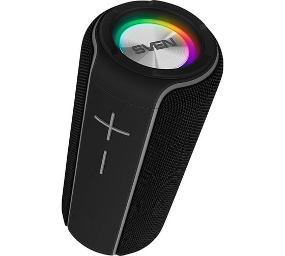 Портативная колонка SVEN АС PS-285, черная, 20 Вт, Waterproof (IPx7), TWS, Bluetooth, FM, USB, microSD, 3000 мА*ч SV-020873
