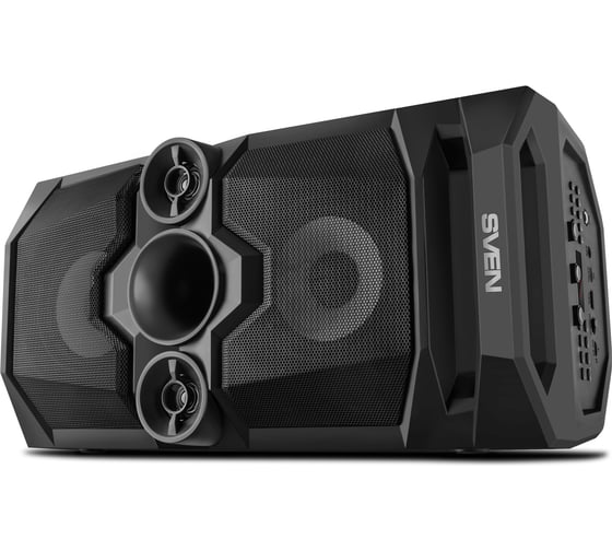 Портативная колонка SVEN АС PS-650 черная, 50 Вт, TWS, Bluetooth, FM, USB, microSD, LED-дисплей, 4000 мА*ч SV-018450