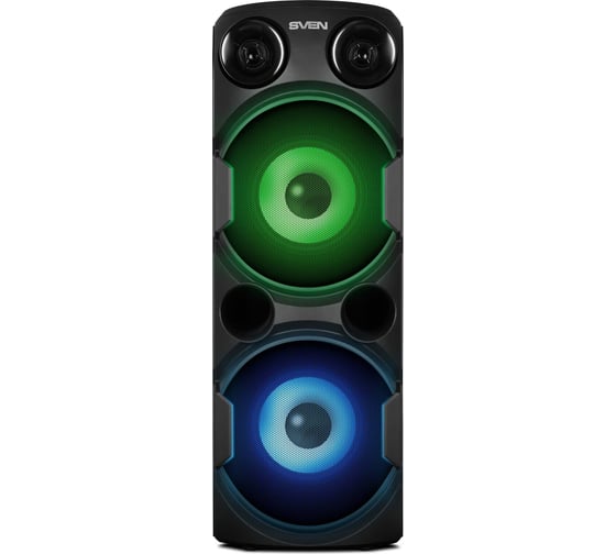 Портативная колонка SVEN АС PS-750 черная, 80 Вт, TWS, Bluetooth, FM, USB, microSD, LED-дисплей, 4400 мА*ч SV-019617