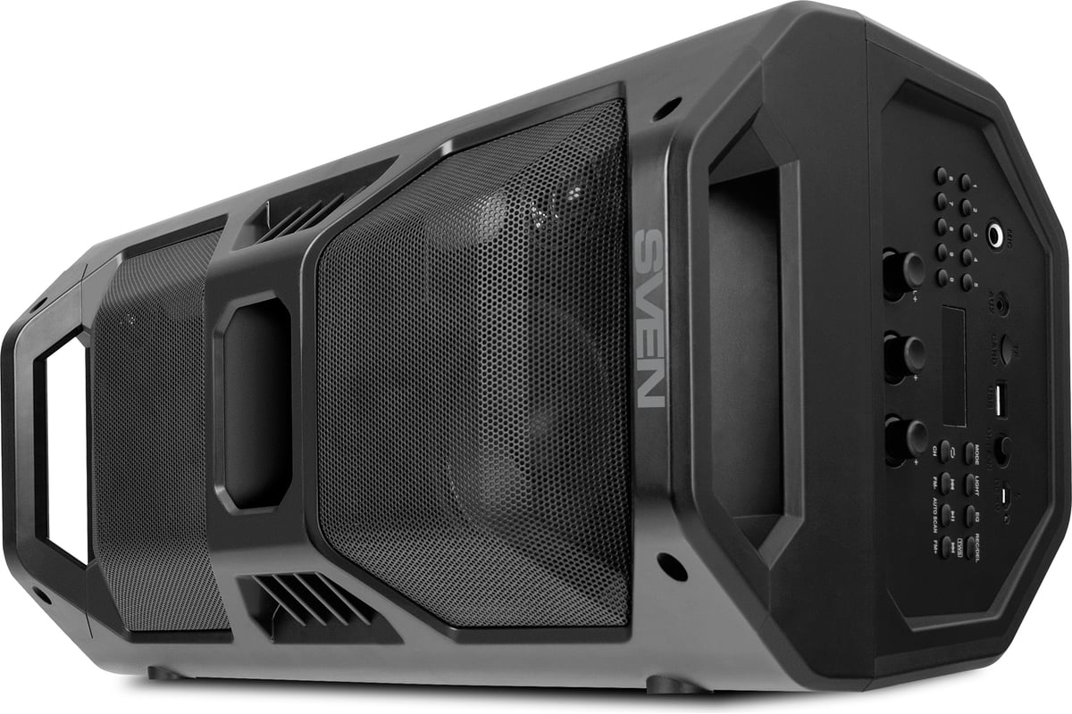 Портативная колонка SVEN АС PS-600 черная, 50 Вт, TWS, Bluetooth, FM ...