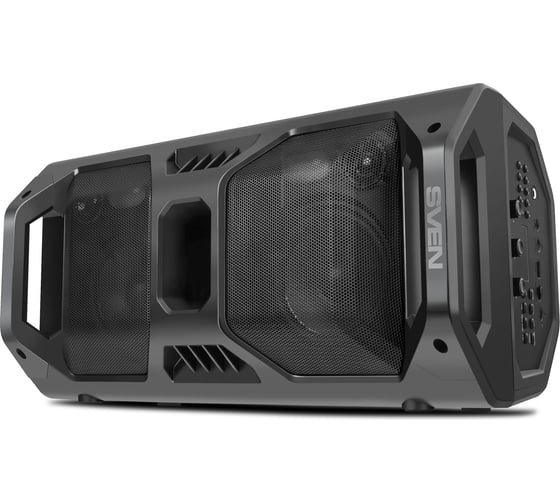 Портативная колонка SVEN АС PS-600 черная, 50 Вт, TWS, Bluetooth, FM, USB, microSD, LED-дисплей, 4000 мА*ч SV-018443