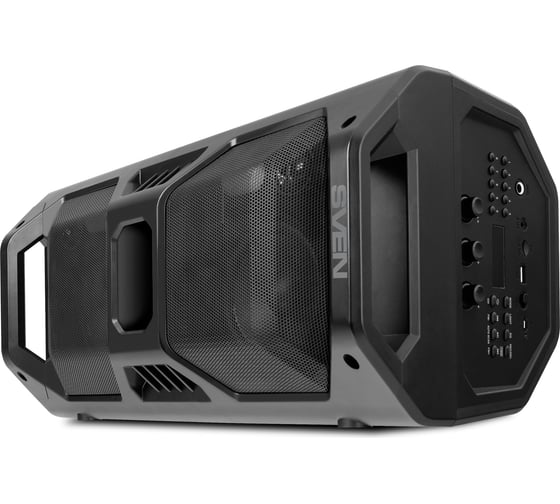 Портативная колонка SVEN АС PS-600 черная, 50 Вт, TWS, Bluetooth, FM, USB, microSD, LED-дисплей, 4000 мА*ч SV-018443