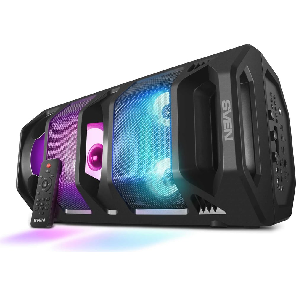 Портативная колонка SVEN АС PS-670 черная, 65 Вт, TWS, Bluetooth, FM ...