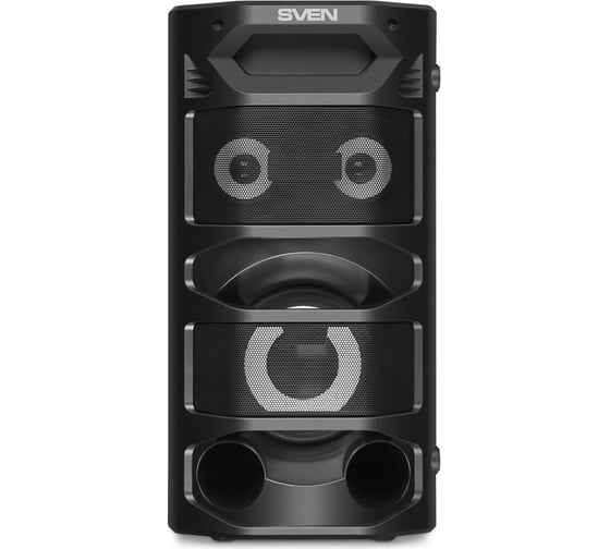 Портативная колонка SVEN АС PS-670 черная, 65 Вт, TWS, Bluetooth, FM, USB, microSD, LED-дисплей, пульт, 4400 мА*ч SV-020170