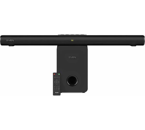Саундбар SVEN SB-2150A черный, 180 Вт, USB, HDMI, ПДУ, Optical, Bluetooth, дисплей, беспроводной сабвуфер SV-019556