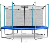 Батут Atlas Sport 374 см 12ft со внутренней сеткой и лестницей BLUE 2071000473741