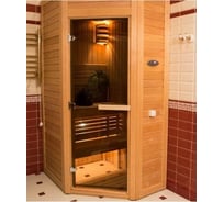 Дверь для бани DoorWood бронза, 1800x700 мм, левая, петли слева DW-00014740