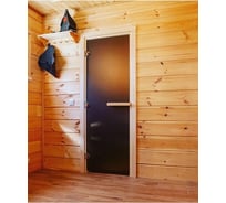 Дверь для бани DoorWood матовая бронза, 1700x700 мм, левая, петли слева DW-00014745