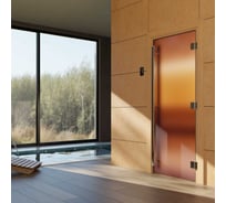 Дверь для бани DoorWood престиж pro матовая бронза, 2000x800 мм УТ-00011516pro