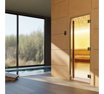 Дверь для бани DoorWood престиж прозрачная, 2000x800 мм УТ-00012015