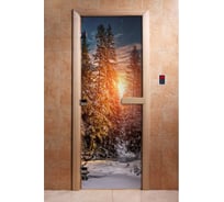 Дверь для бани DoorWood фотопечать, рисунок а093, 1800x700 мм, левая, петли слева DW-00014767