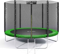 Батут Atlas Sport BASIC 312 см 10ft 3 ноги с внешней сеткой и лестницей GREEN 2071000443119