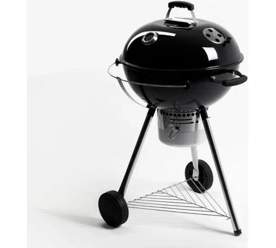 Круглый гриль с термометром, золосборником и фиксацией крышки GoGarden weber style premium 56 lux 50159 1