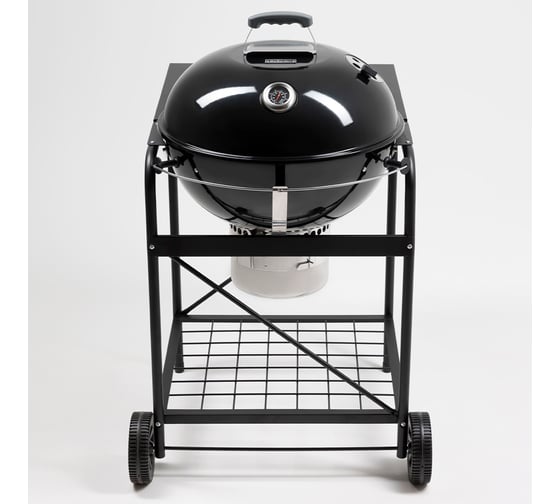 Круглый гриль с термометром, золосборником и столешницей GoGarden weber style premium 56 pro lux 50155