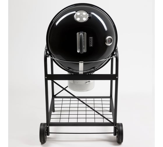 Круглый гриль с термометром, золосборником и столешницей GoGarden weber style premium 56 pro lux 50155