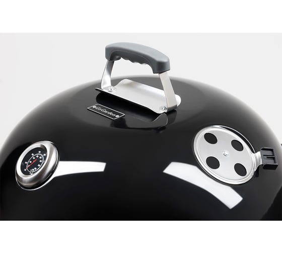 Круглый гриль с термометром, золосборником и столешницей GoGarden weber style premium 56 pro lux 50155