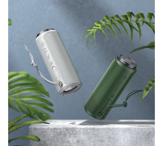 Портативная колонка Borofone 2x5w, 1200mah, серая 23752-BR22GR