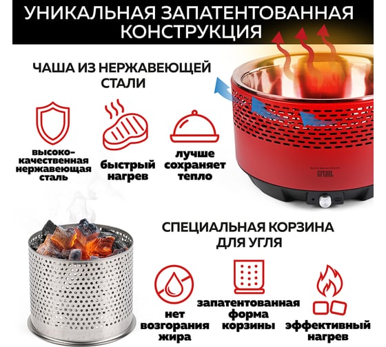 Переносной угольный гриль GFGRIL GF-770