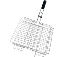 Решетка для гриля и мангала Бацькина баня глубокая, 30.5x25.6 см, для рыбы, мяса, птицы, овощей, грибов 50623-ВИ