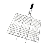 Решетка для гриля и мангала Бацькина баня большая, 6 секций, 40x30 см, для рыбы, мяса, птицы, овощей, грибов 50622-ВИ