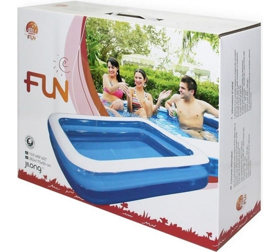 Бассейн JILONG Giant Rectangular Pool 2-ring 305x183x50см, синий семейный 10291-2