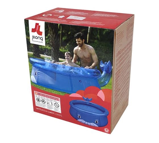Бассейн надувной JILONG SPRAY WHALE 175х62см 17523