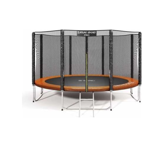 Батут Atlas Sport 374 см 12ft PRO усиленные опоры orange 2071000453736