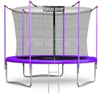 Батут Atlas Sport 374 см 12ft с внутренней сеткой и лестницей purple 2071000479743