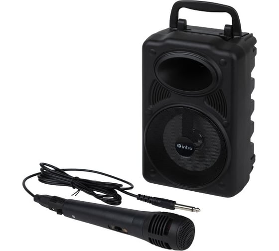 Портативная колонка Intro BRW440 bluetooth беспроводная с микрофоном акустическая черная Б0057183