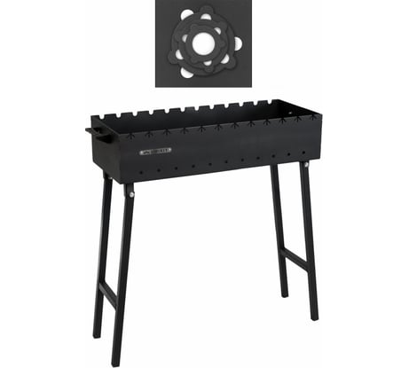 Складной мангал 3 мм, 750 + подказанник Unikit UN-МСК7