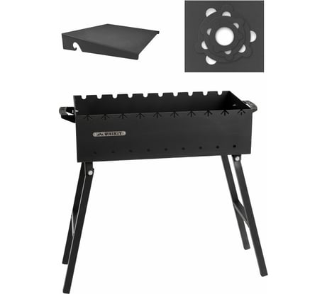 Складной мангал 3 мм, 600 + полка + подказанник Unikit UN-МСК6