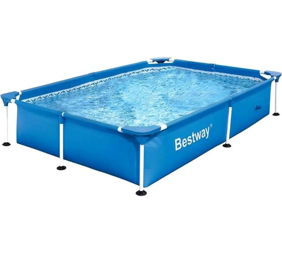 Каркасный бассейн BestWay 221х150х43 см, прямоугольный 56401 BW 004871 1