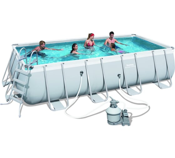 Каркасный бассейн BestWay 488х274х122см прямоугольный 56390 BW