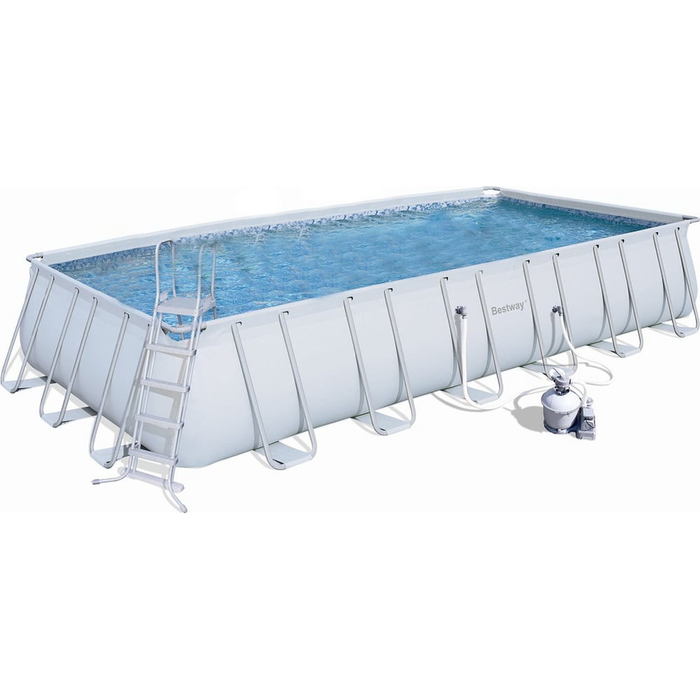 Каркасный бассейн BestWay 671х366х132см прямоугольный 56471 BW для сада ...