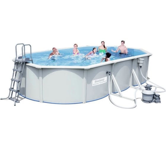 Бассейн BestWay Hydrium Oval Pool Set 610х360х120см стальной овальный 56369 BW 1