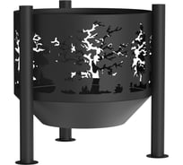 Костровая чаша Fire-House Деревья диам. 500 мм, на трубчатых ножках Ch1-500деревья