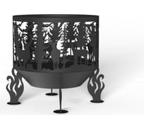 Костровая чаша Fire-House Олени диам. 1000 мм, коническое дно Ch-1000олени