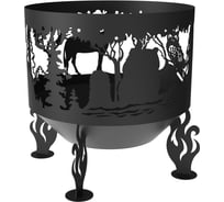 Костровая чаша Fire-House Ежик в тумане диам. 500 мм, коническое дно Ch-500ежик