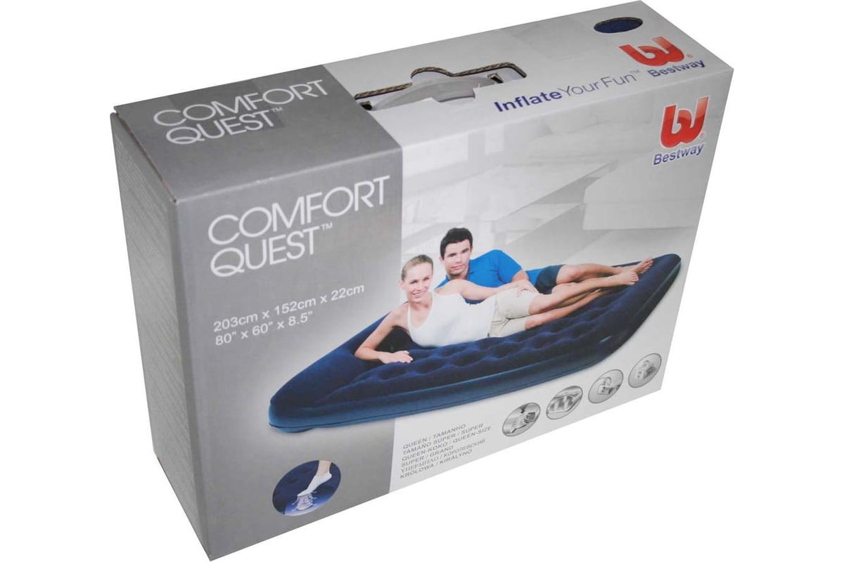 Comfort quest матрас с встроенным насосом