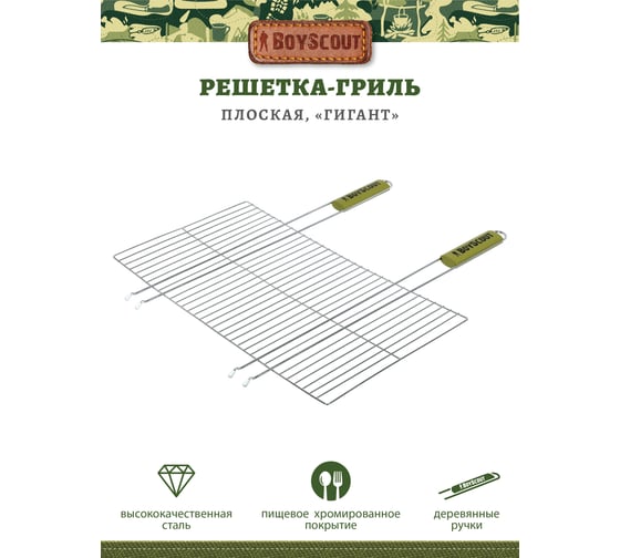 Решетка-гриль BOYSCOUT Гигант + веер 61257