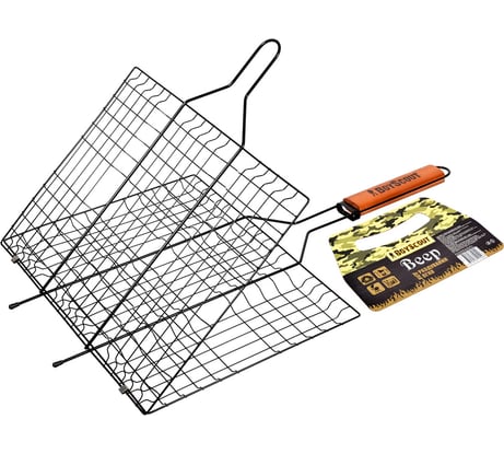 Большая решетка-гриль с антипригарным покрытием BOYSCOUT + картонный веер 61312