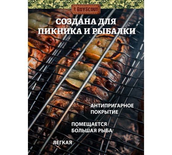 Большая решетка-гриль для рыбы с антипригарным покрытием 61309
