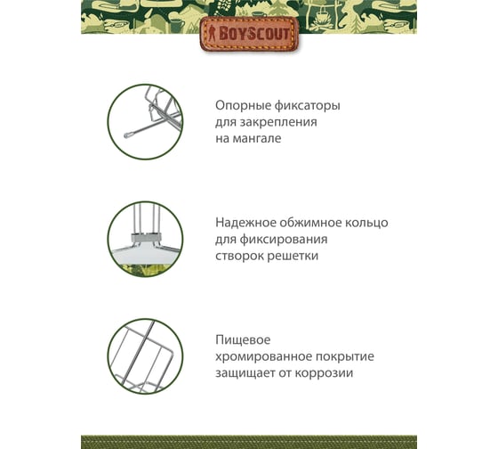 Решетка-гриль для сосисок и колбасок BOYSCOUT 61307