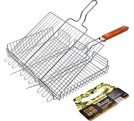 Универсальная большая решетка-гриль BOYSCOUT + веер 61304