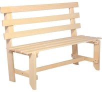 Разборная скамейка со спинкой Банные штучки 130х50х40 см 03599